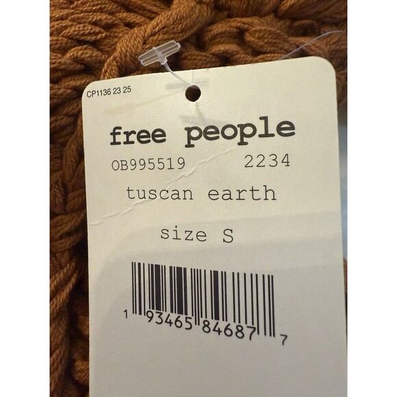 Free People My Only Sunshine Sweater Tuscan Earth Brown NWT Size S Oversized - Picture 8 of 11